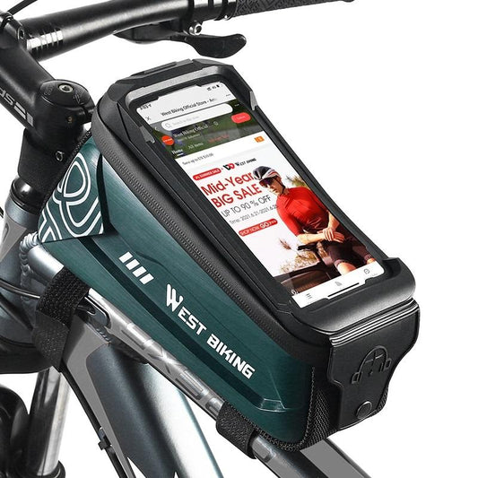 2.5L Hard Shell Bike Phone Bag - Dark Green