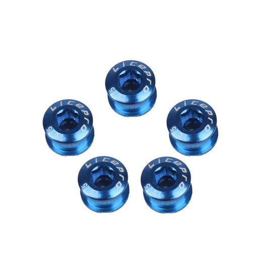 5-Piece Folding Bike Sprocket Screws - Blue