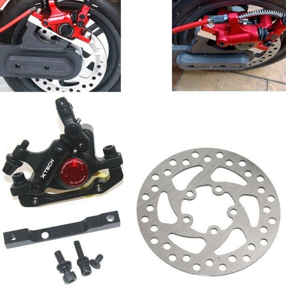 Upgraded 3-in-1 Scooter Brake & Seat Set for Xiaomi M365 Pro - Black Brake + Silver Adapter