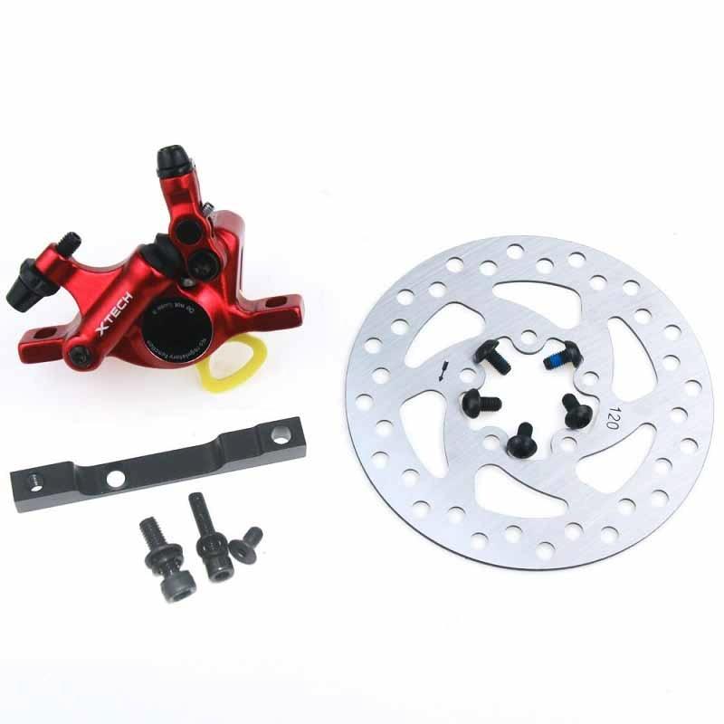 Upgraded 3-in-1 Scooter Brake & Seat Set for Xiaomi M365 Pro - Black Brake + Silver Adapter