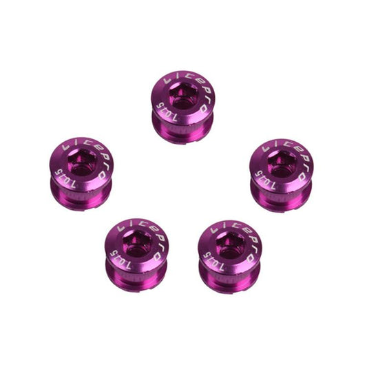 5-Piece Folding Bike Sprocket Screws - Purple