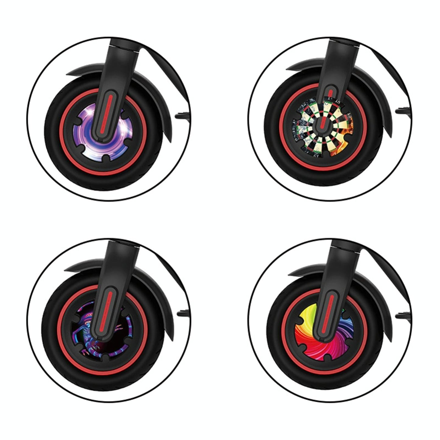 Waterproof Sticker for Xiaomi M365 Scooter Motor - 1 Pair - Colorful 6
