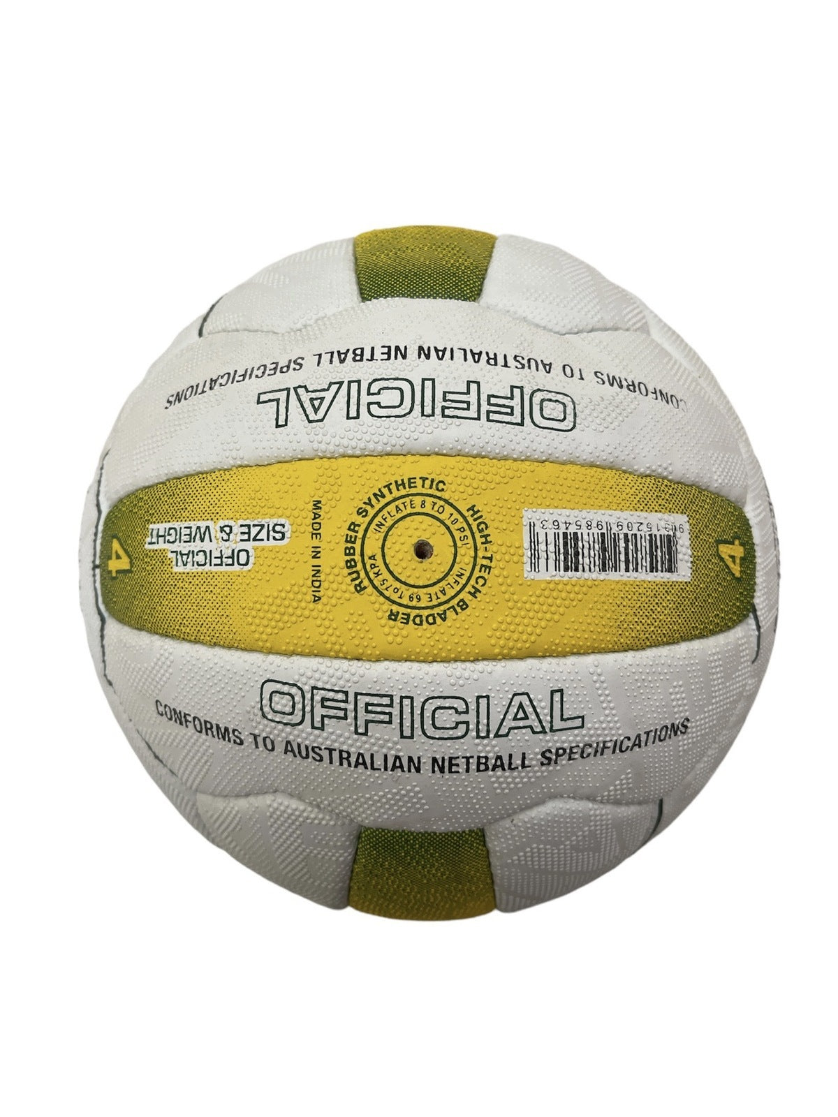 Green Match Gripper Netball Hand Sewn Net Ball Official - Size 4