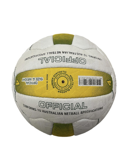 Green Match Gripper Netball Hand Sewn Net Ball Official - Size 4