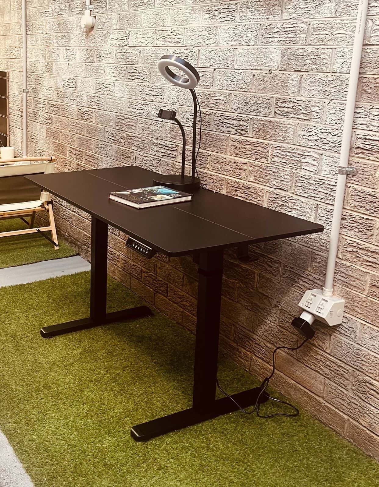 Best Ergonomic Kids Study Chair Adjustable Electric Standing Desk Set Blue Chair Black Desk | Buy Online at Furniture