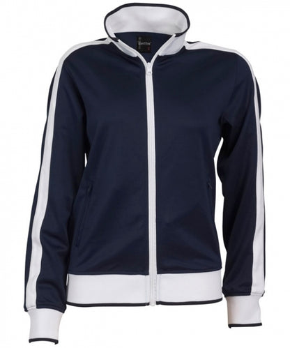 Identitee Track Top Jacket Zip Tracksuit Varsity Jumper Warm Winter - Navy/White - S (6-8)