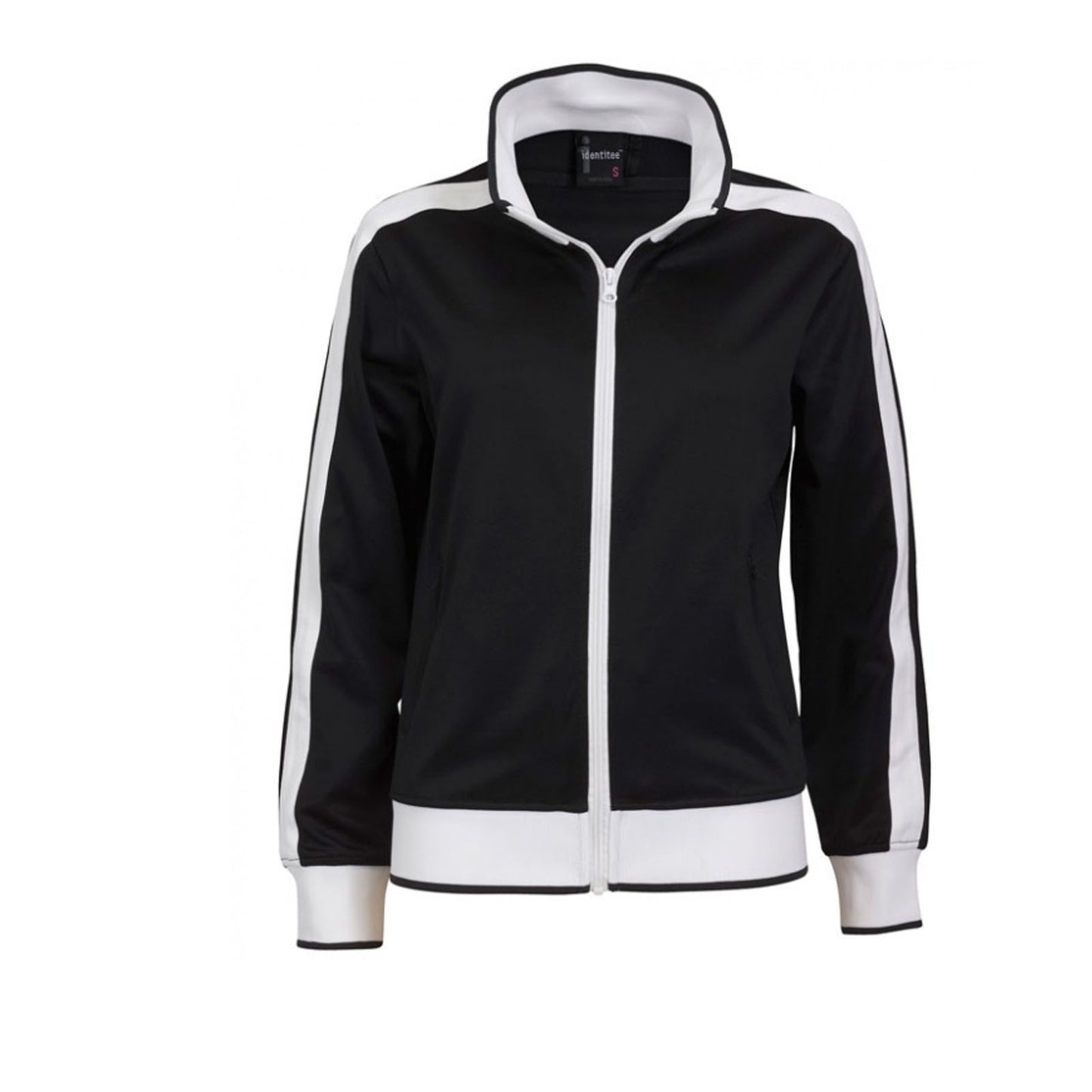 Identitee Track Top Jacket Zip Tracksuit Varsity Jumper Warm Winter - Navy/White - XL (18-20)