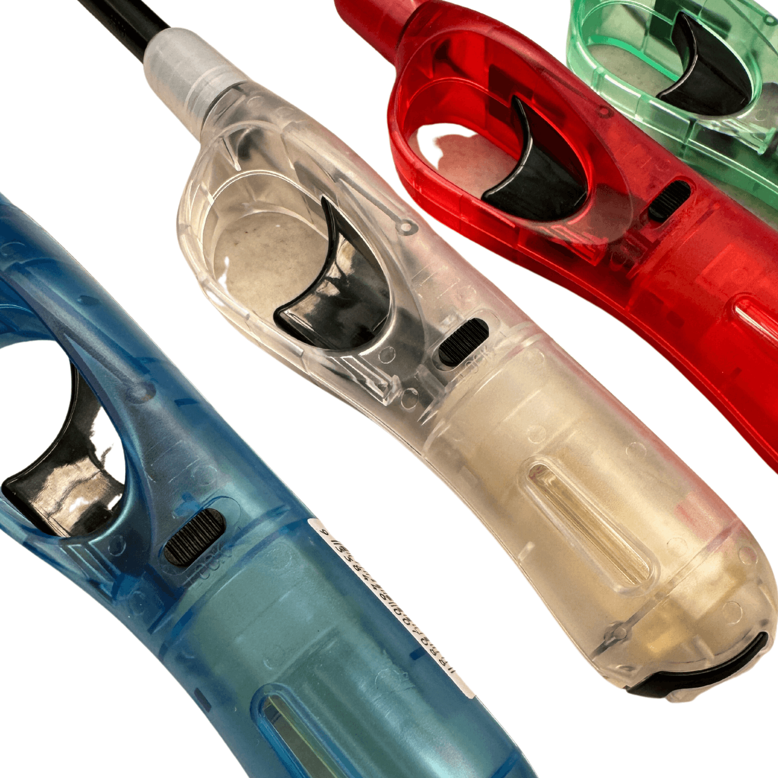 Best 12x Clear Long Gas Lighter for BBQ Kitchen Cigarette w Safety Lock - Assorted Colours | Buy Online at Furniture Thi