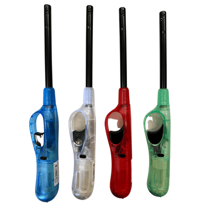 Best 1x Clear Long Gas Lighter for BBQ Kitchen Cigarette w Safety Lock - Assorted Colours | Buy Online at Furniture Thin