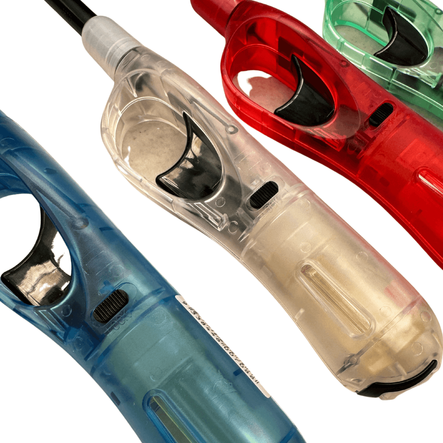 Best 1x Clear Long Gas Lighter for BBQ Kitchen Cigarette w Safety Lock - Assorted Colours | Buy Online at Furniture Thin