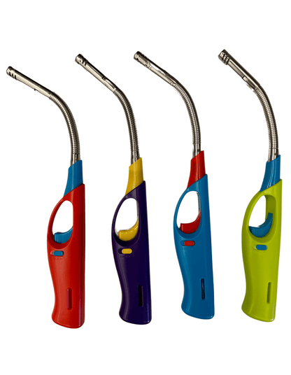 Best 1x Clear Flexible Gas Lighter for BBQ Kitchen Cigarette w Safety Lock - Assorted Colours | Buy Online at Furniture