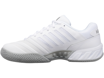 K-Swiss Womens Bigshot 4 AC Tennis Shoes - White/Silver - US 9.5