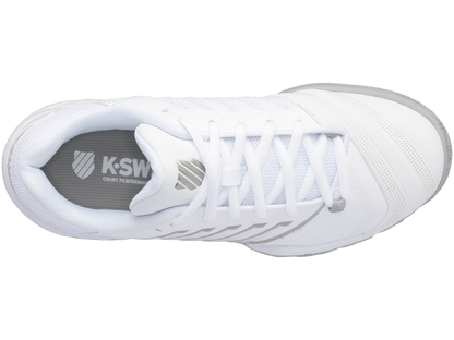 K-Swiss Womens Bigshot 4 AC Tennis Shoes - White/Silver - US 9.5