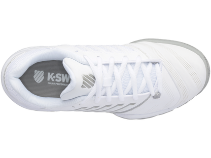 K-Swiss Womens Bigshot 4 AC Tennis Shoes - White/Silver - US 9.5