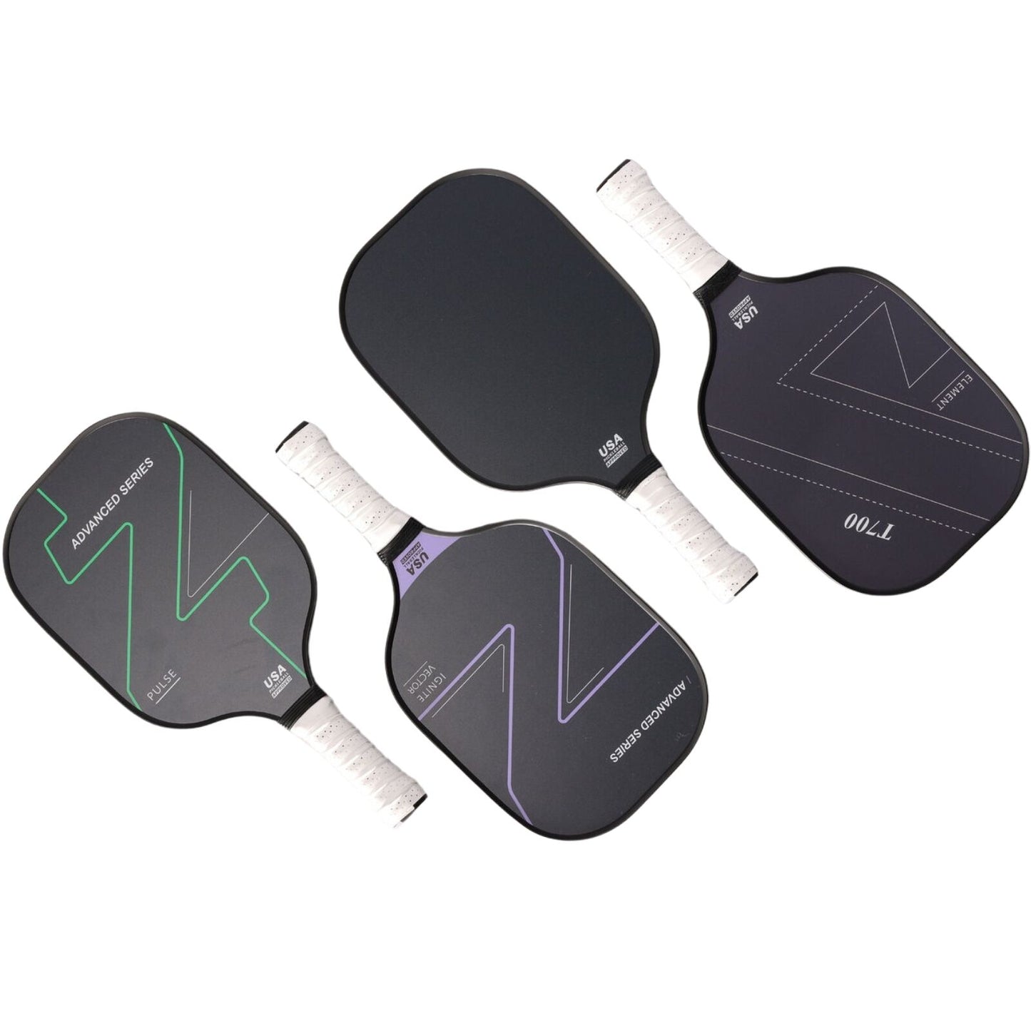4x Graphite Carbon Fiber Pickleball Paddles Pickle Ball Racket Racquet Bulk