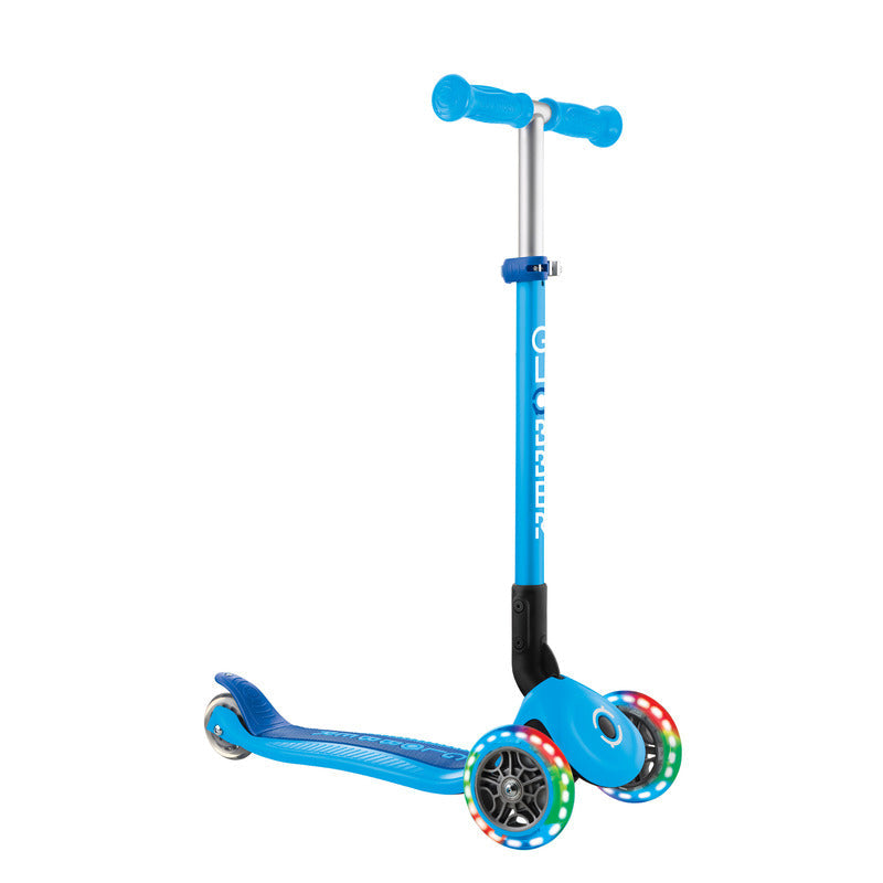 Foldable Lights Scooter - Sky Blue/Navy Blue