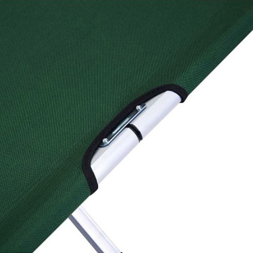 Camping Bed Folding Stretcher w/ Carry Bag Camp  - Green