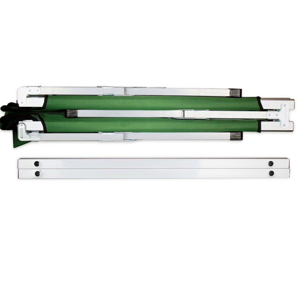 Camping Bed Folding Stretcher w/ Carry Bag Camp  - Green