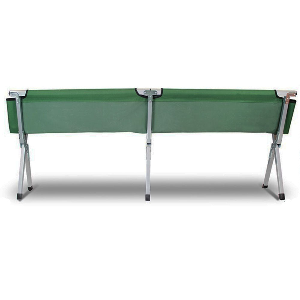 Camping Bed Folding Stretcher w/ Carry Bag Camp  - Green