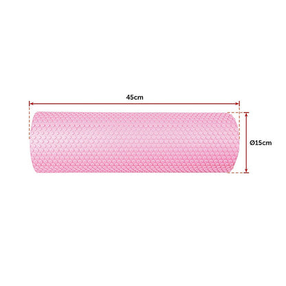 45 x 15cm Physio Yoga Pilates Foam Roller - Pink