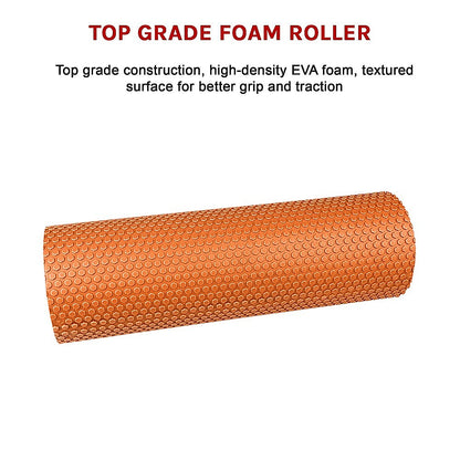 45 x 15cm Physio Yoga Pilates Foam Roller - Orange