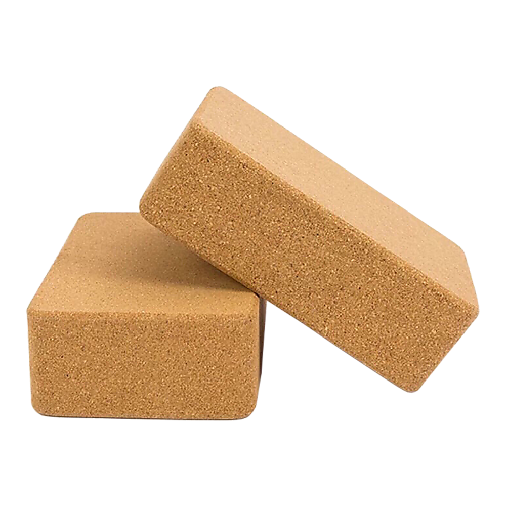 2 x Cork Yoga Block Prop Accessory for Exercise