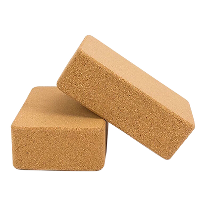2 x Cork Yoga Block Prop Accessory for Exercise