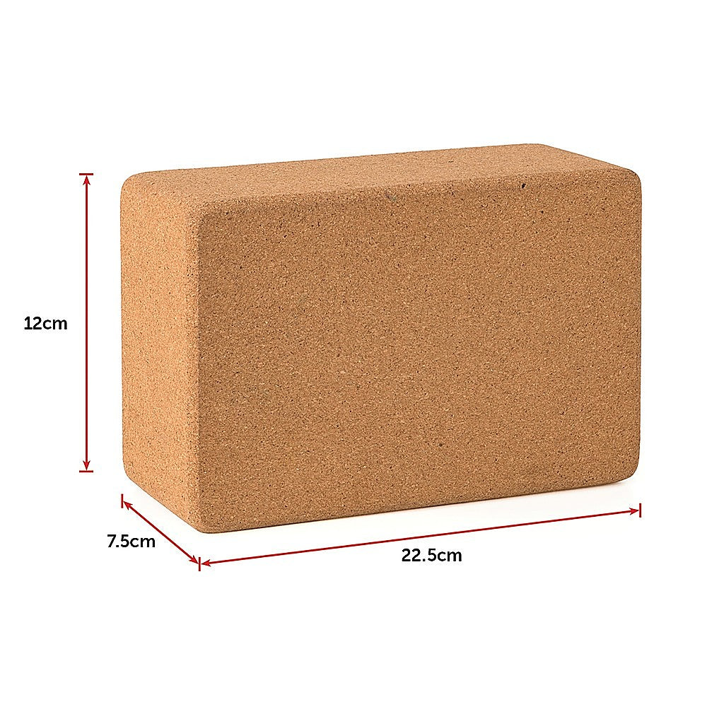 2 x Cork Yoga Block Prop Accessory for Exercise