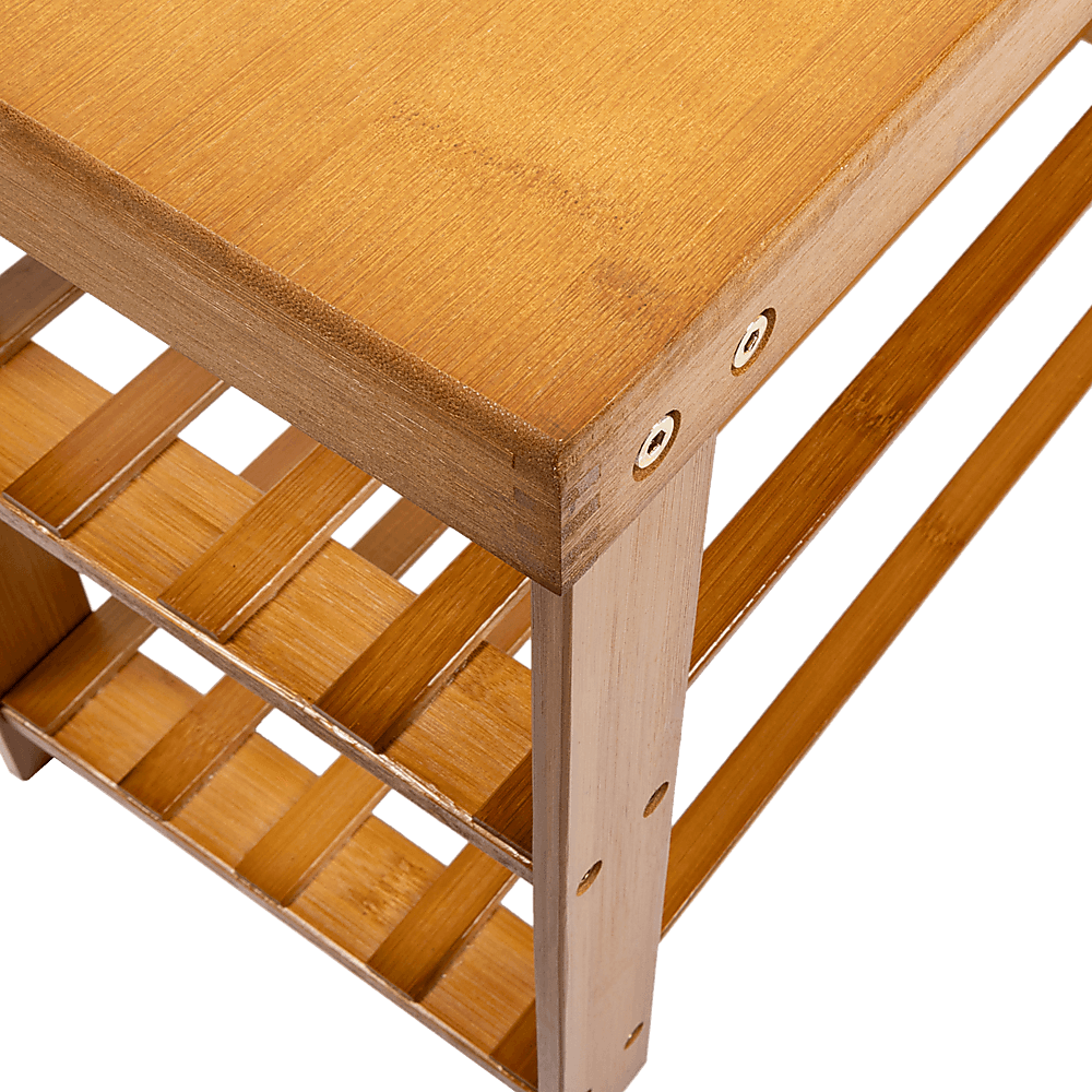 Best Bamboo Shoe Rack Wooden Bench Storage Organiser Cabinet Holder Stool | Buy Online at Furniture Things Australia