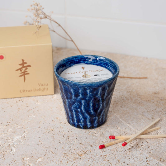 Candle Kyoto in Bloom Blue Ceramic 180g