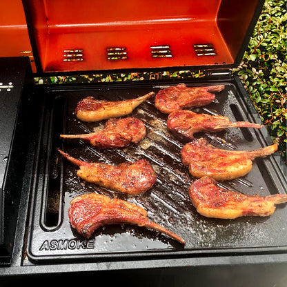 ASMOKE Pre-Seasoned Matte Enamel Cast Iron Reversible Grill/Griddle