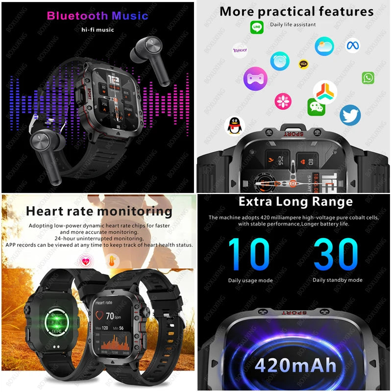 Rugged Military GPS Smart Watch