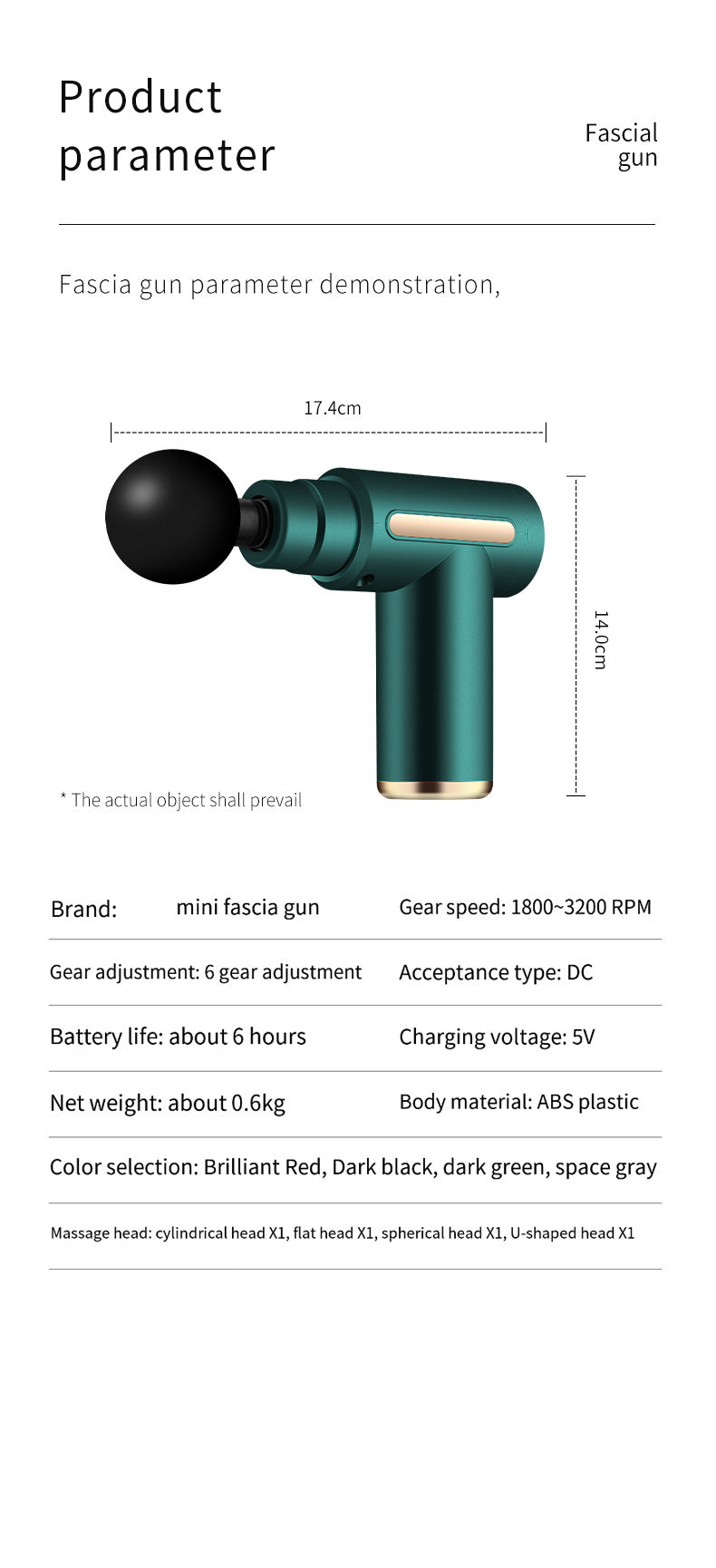 Compact Red Massage Gun