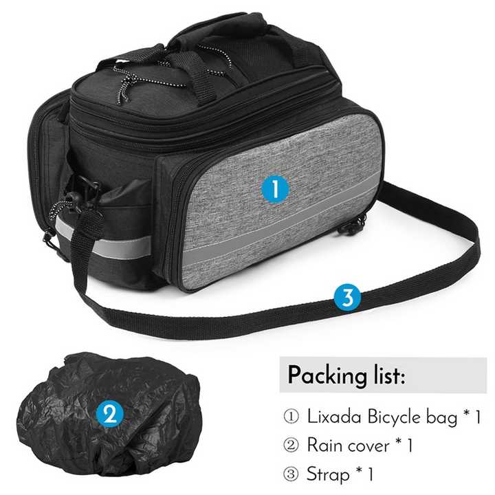 Insulated Bike Rear Rack Bag for Cycling