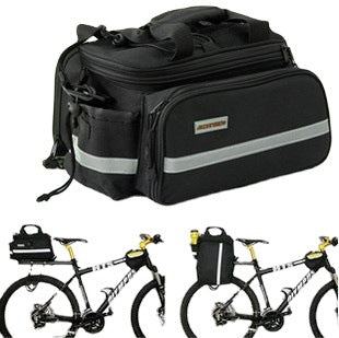 Black Insulated Bike Rear Rack Bag for Cycling