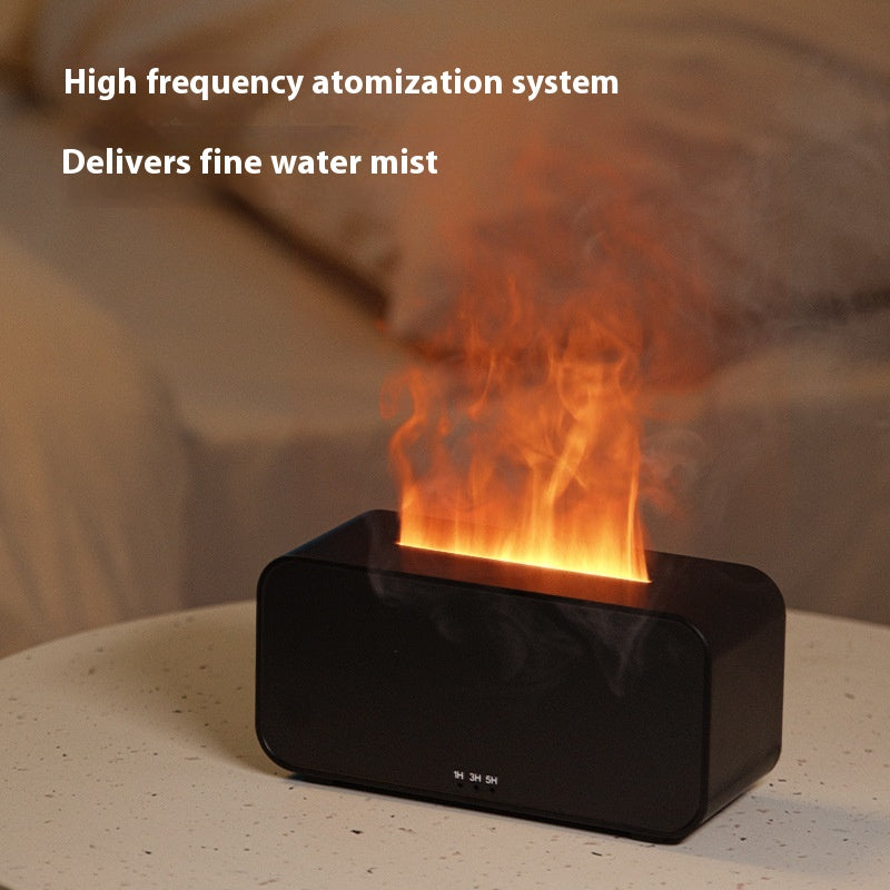 White Timing Simulation Aroma Usb Household Flame Humidifier