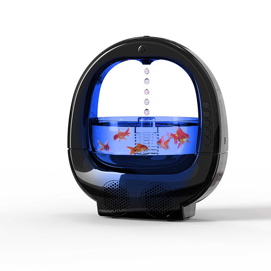 Black 3 In 1 Anti-Gravity Humidifier Multifunctional Aromatherapy Machine