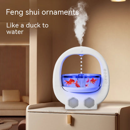 White 3 In 1 Anti-Gravity Humidifier Multifunctional Aromatherapy Machine