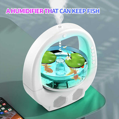 White 3 In 1 Anti-Gravity Humidifier Multifunctional Aromatherapy Machine