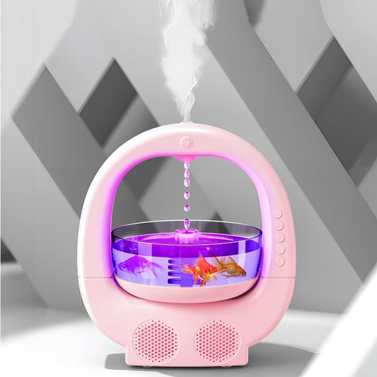 Pink 3 In 1 Anti-Gravity Humidifier Multifunctional Aromatherapy Machine