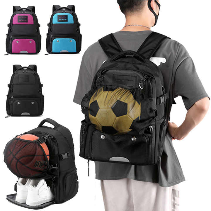 Black Large Capacity Sports Backpack