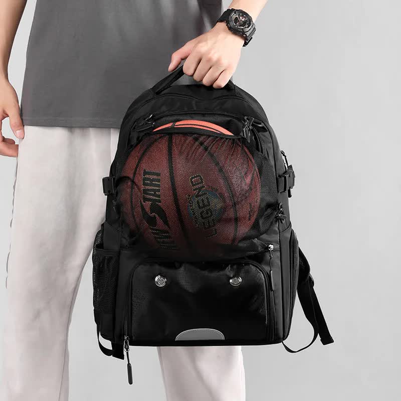 Black Large Capacity Sports Backpack