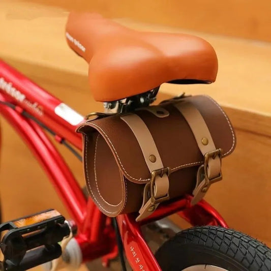Brown Vintage Bicycle Handlebar Bag for Cycling