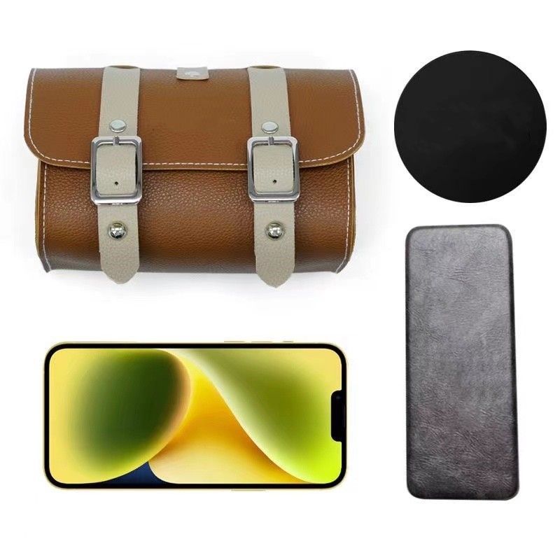 Brown Vintage Bicycle Handlebar Bag for Cycling