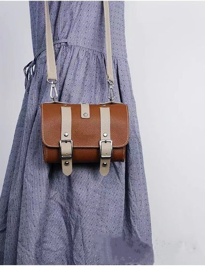 Brown Vintage Bicycle Handlebar Bag for Cycling