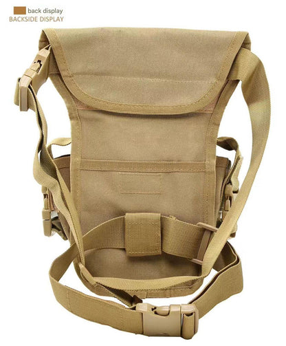 Black Tactical Outdoor Leg Bag for Cycling, Fishing, and Security