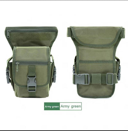 Green Tactical Outdoor Leg Bag for Cycling, Fishing, and Security