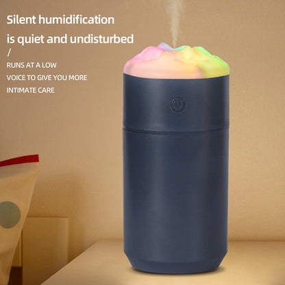 2PCS Blue Portable 350ML LED Desk Humidifier with Non-Wet Design