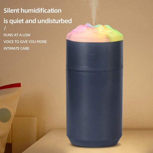 2PCS Blue Portable 350ML LED Desk Humidifier with Non-Wet Design