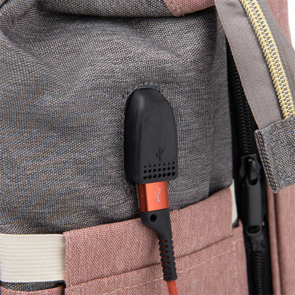 Multifunctional Backpack with Mosquito Net and Insulated Pockets -Gray